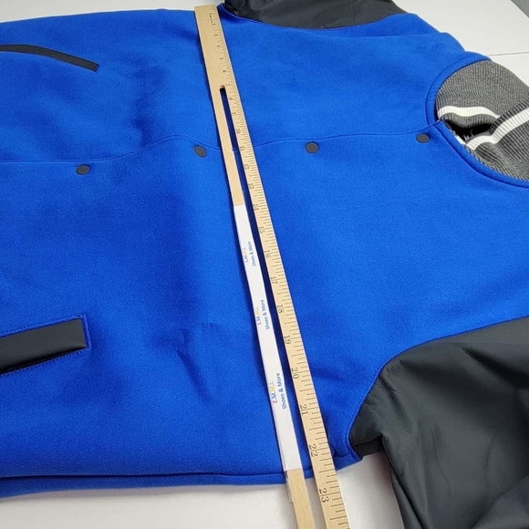 Nike Letterman Football Bomber Jacket Blue Gray DJ5971-493 Men’s Size Medium New - Picture 7 of 8